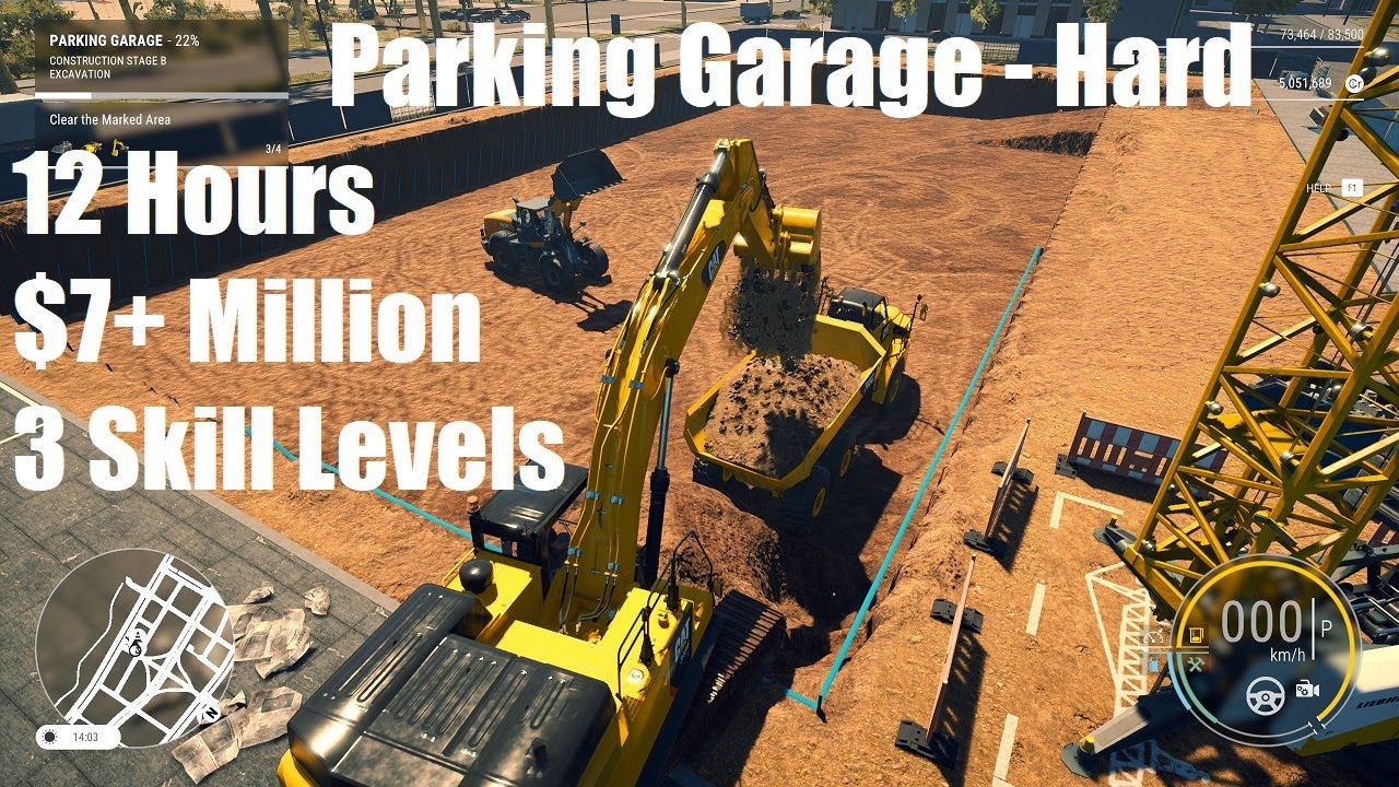 Construction Simulator #8 - Parking Garage Excavation 8/8 (Hard)