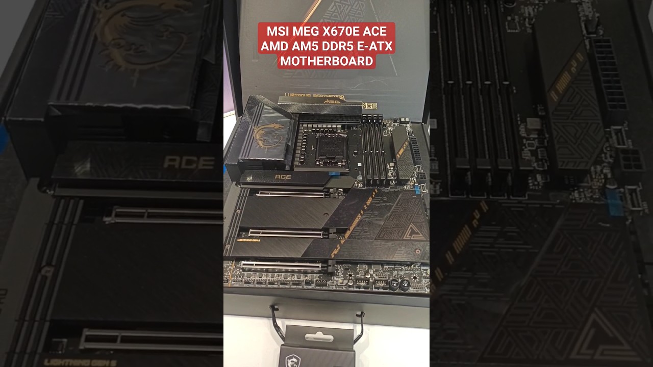 MSI MEG X670E ACE 😲🔥 AMD AM5 DDR5 E-ATX MOTHERBOARD #msi #motherboard #shorts