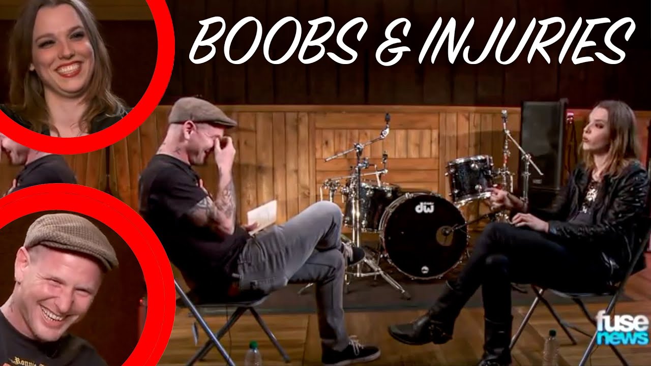 SIGNING BOOBS & STAGE INJURIES W/ COREY TAYLOR & LZZY HALE | (REACTION)