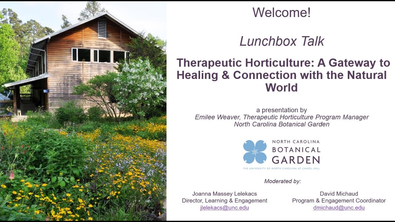 Lunchbox Talk: Therapeutic Horticulture - A Gateway to Healing & Connection with the Natural World