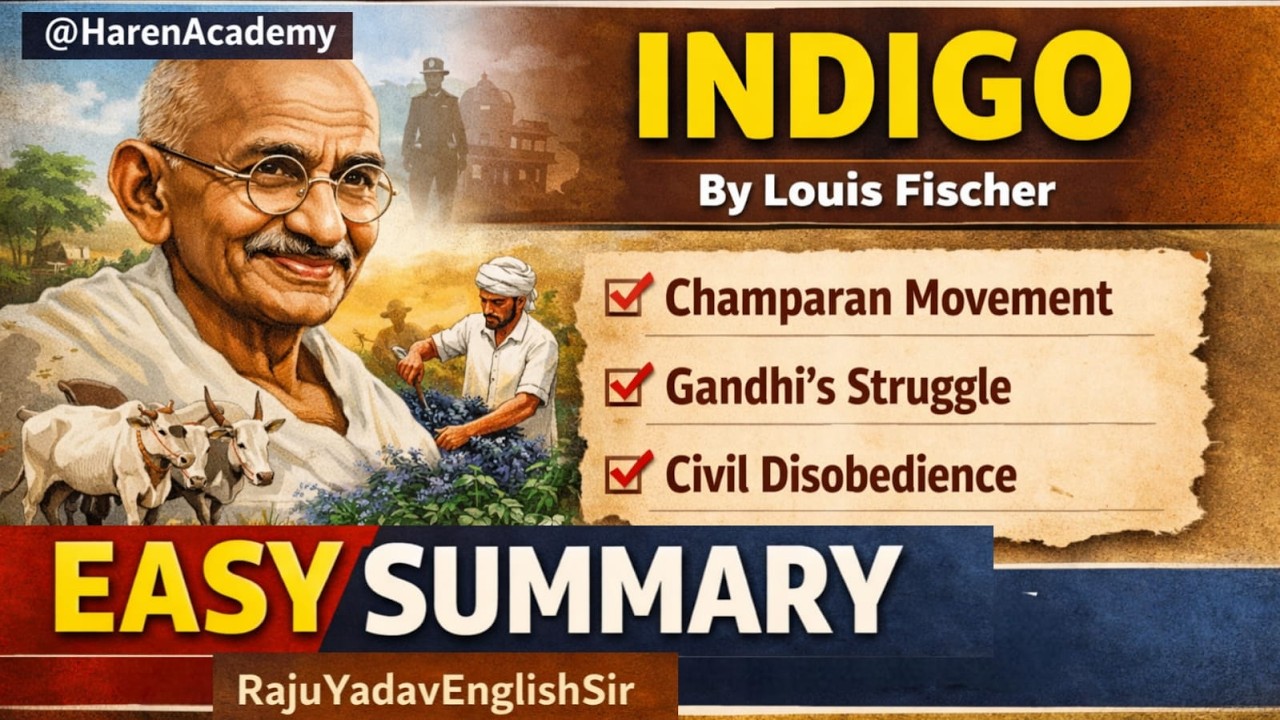 Indigo🪻 by Louis Fischer | Summar Hindi-English | Champaran Movement Explained in Easy Way