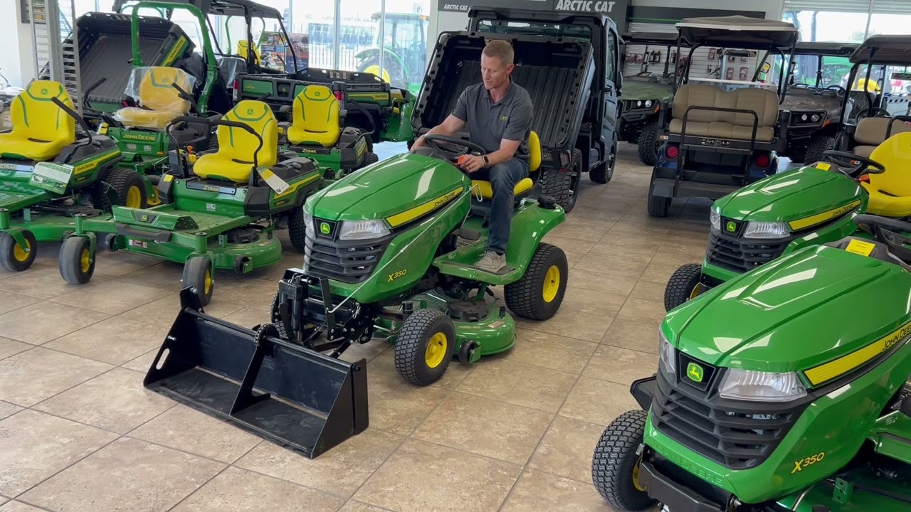 How to operate a tractor shovel on a John Deere X350 Lawn Tractor