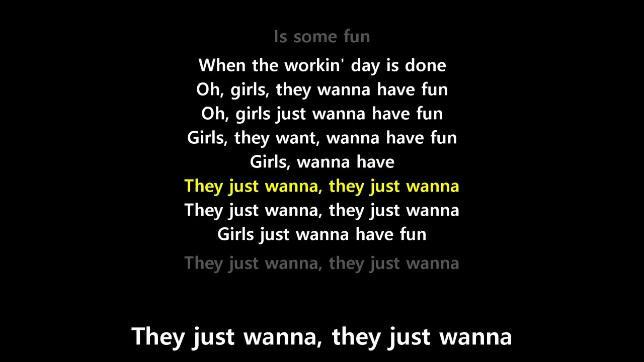 Girls Just Wanna Have Fun (Lyrics) - Cindy Lauper