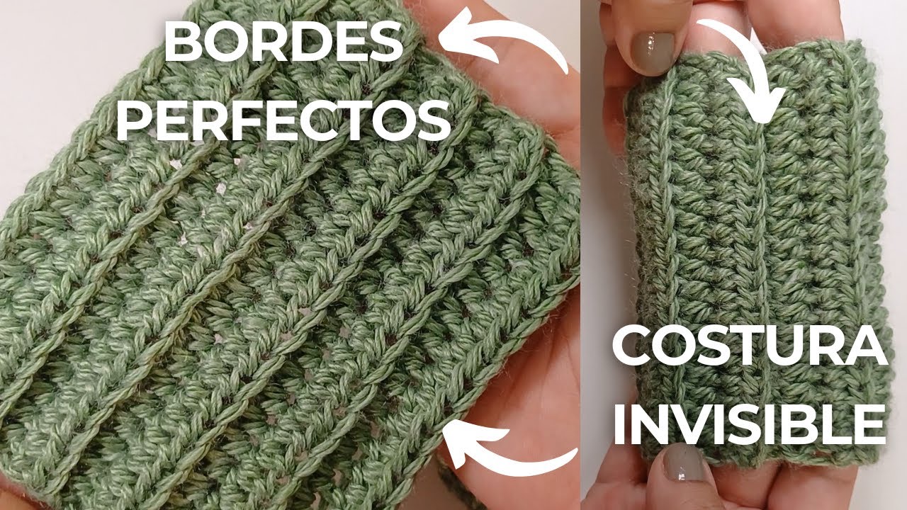 Cómo tejer el punto imitación dos agujas a crochet – Con borde recto y unión invisible