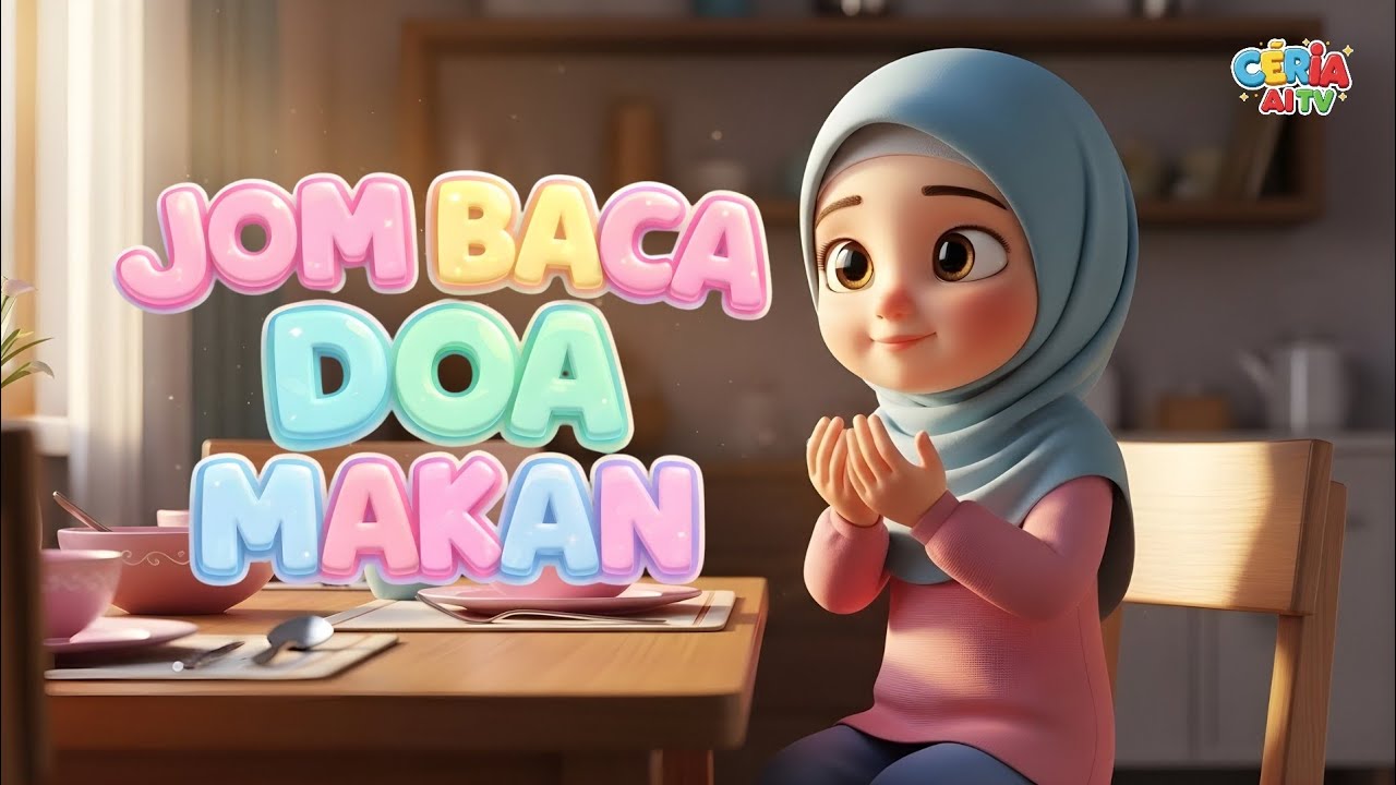 Jom Baca Doa Makan | Lagu Islamik Kanak-Kanak | Ceria AI TV