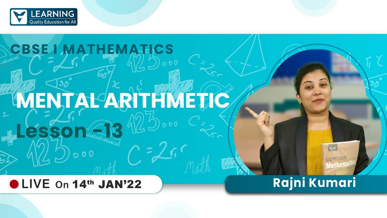 Mental Arithmetic | CBSE and KSEEB | Class 1 | Maths | Vista's Junior K - 4 | By Rajni ma'am