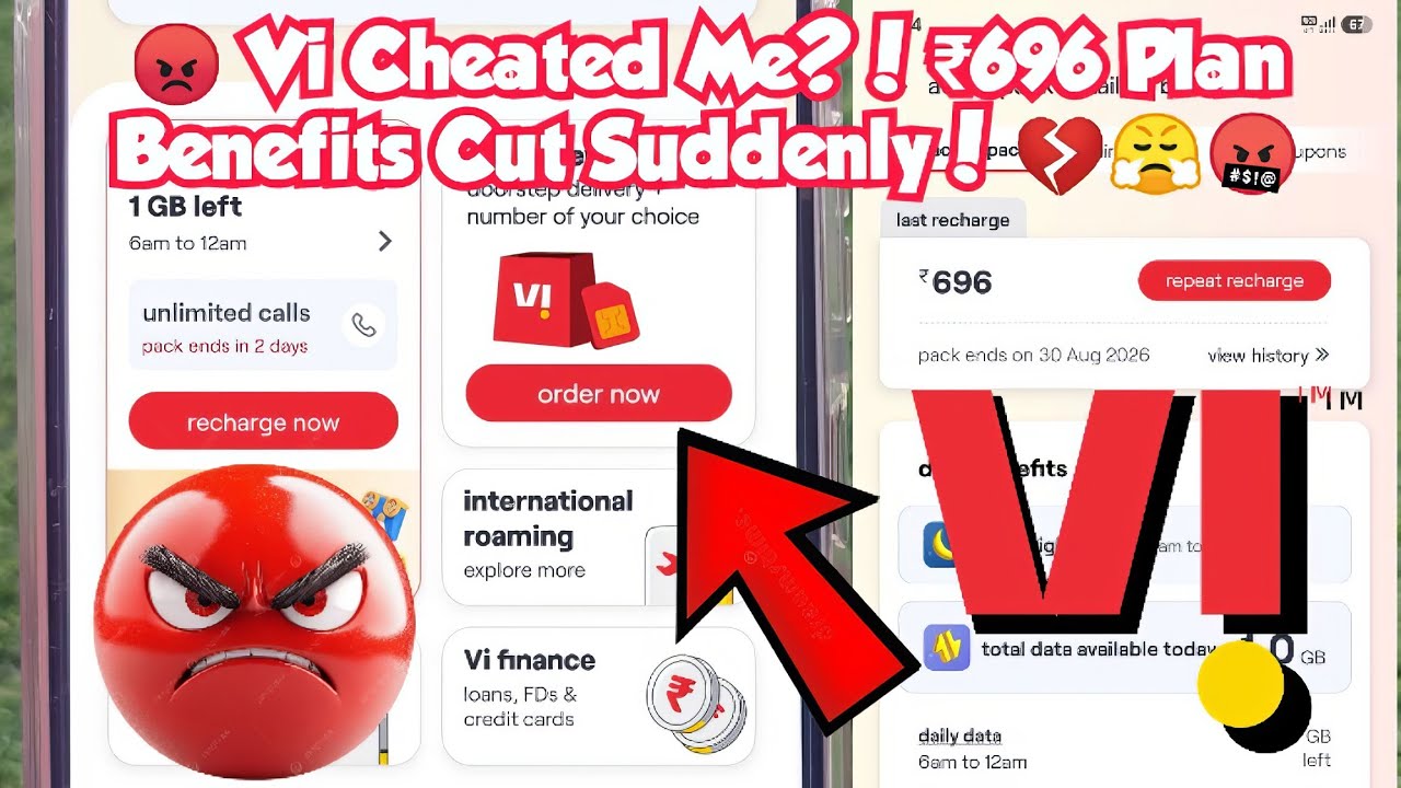 😡 𝗩𝗶 𝗖𝗵𝗲𝗮𝘁𝗲𝗱 𝗠𝗲?! ₹𝟲𝟵𝟲 𝗣𝗹𝗮𝗻 𝗕𝗲𝗻𝗲𝗳𝗶𝘁𝘀 𝗖𝘂𝘁 𝗦𝘂𝗱𝗱𝗲𝗻𝗹𝘆! 💔😤🤬