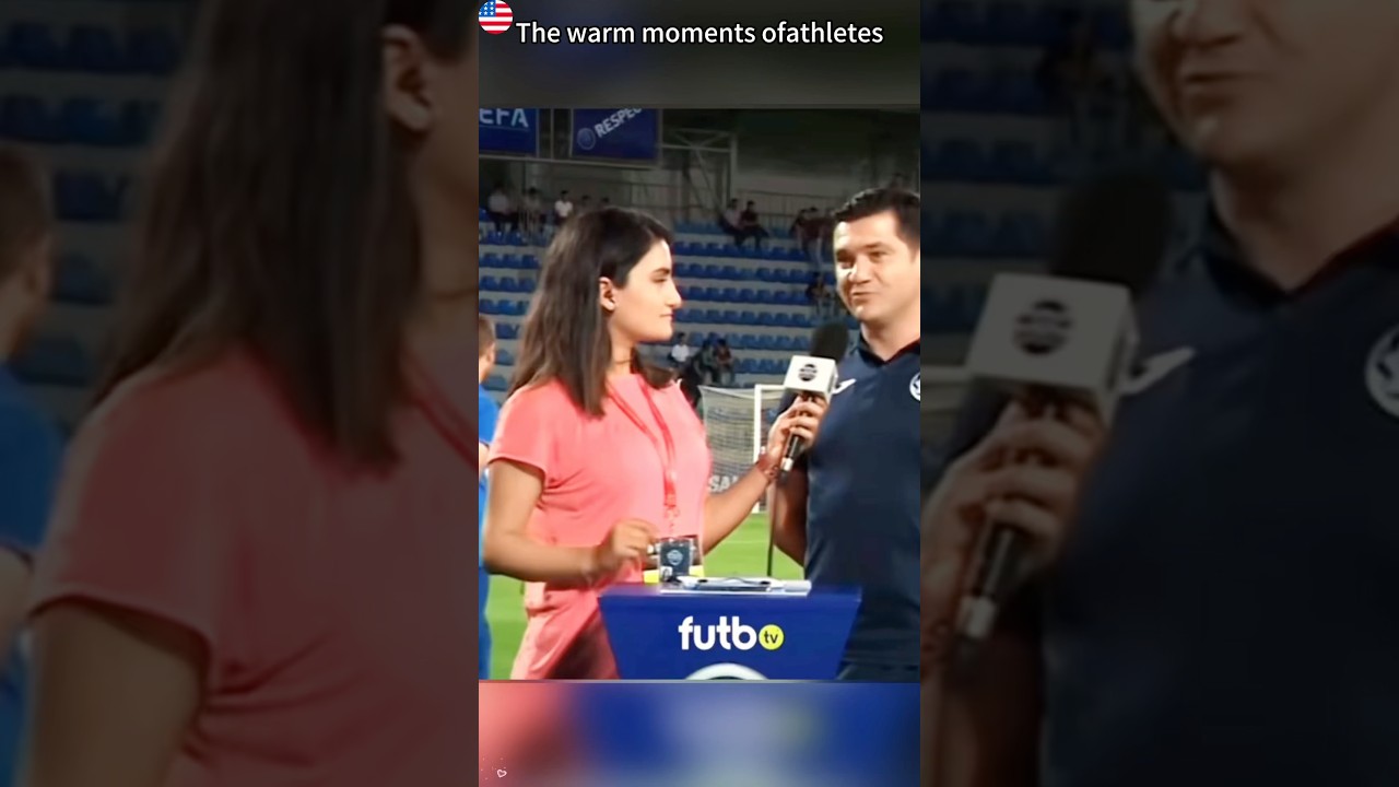 A heartwarming moment between athletes and journalists#kindness #respect #journalist #athlete