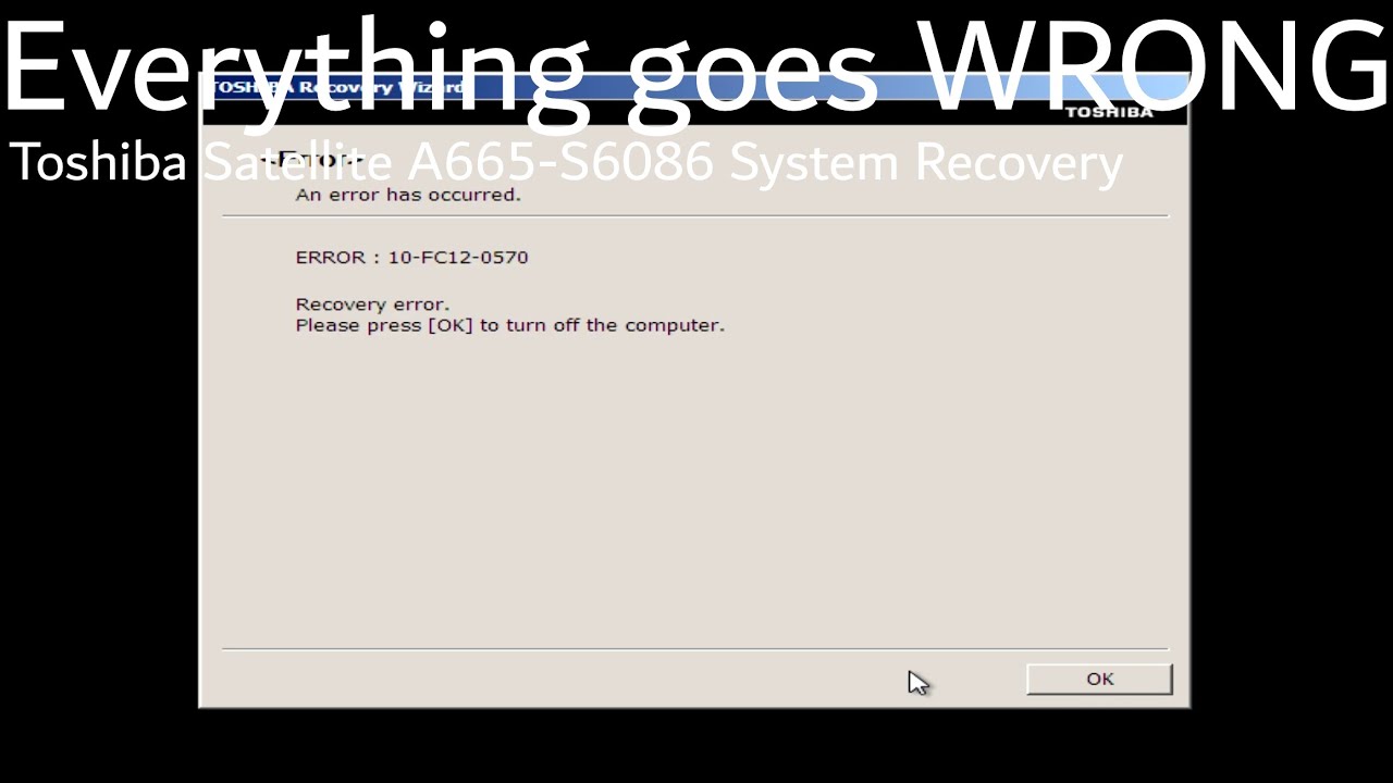 Toshiba Satellite A665-S6086 - Windows 7 Factory Software Recovery