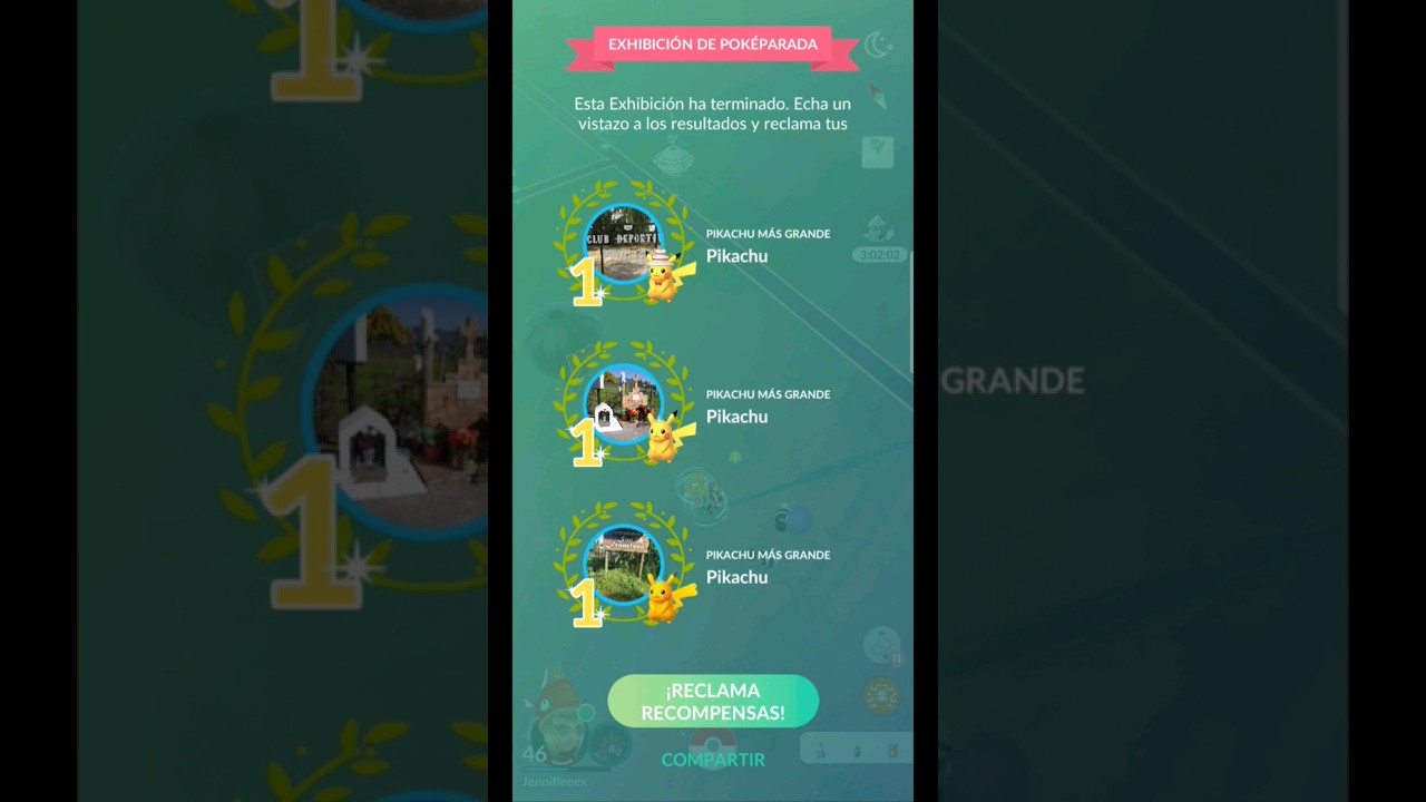 Al fin pude ganar el primer lugar de exhibici&oacute;n con pikachu en #pokemongo