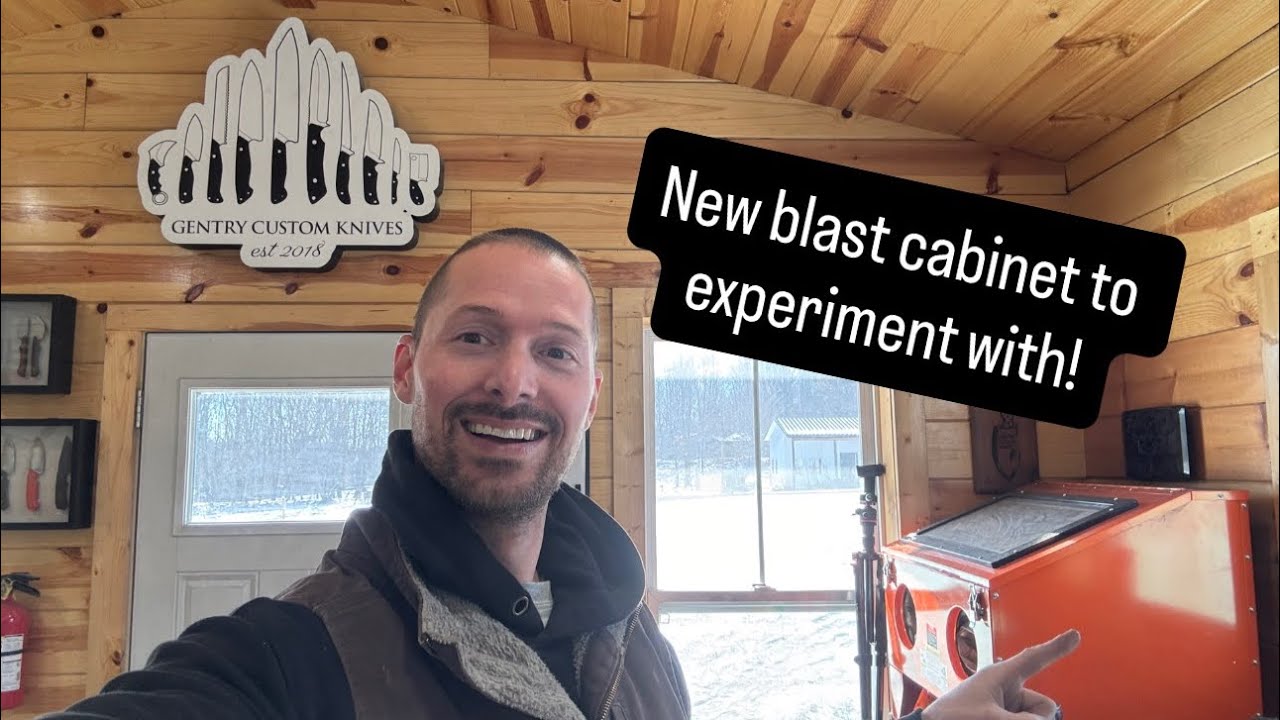 testing out the new Blasting cabinet for better blade finishes!