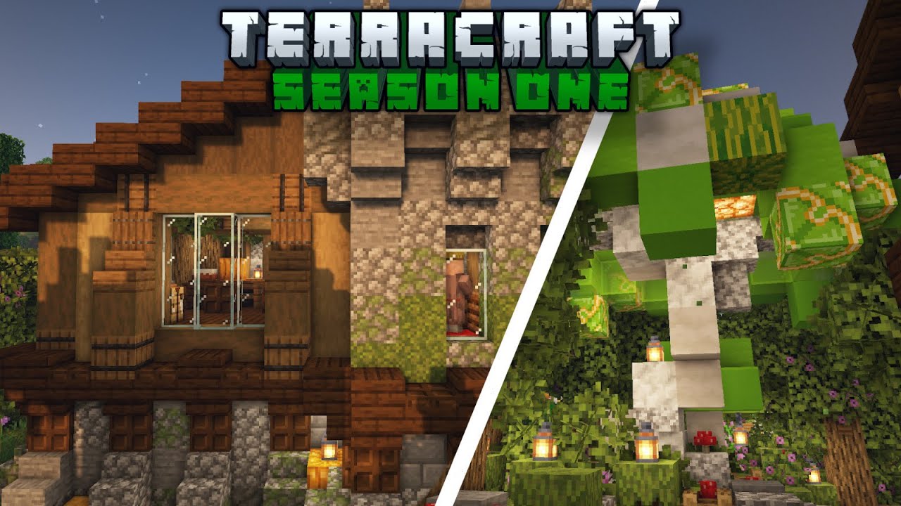 Minecraft | Terracraft SMP Episode 4 | Pumpkin Farm and Mega Mushrooms!
