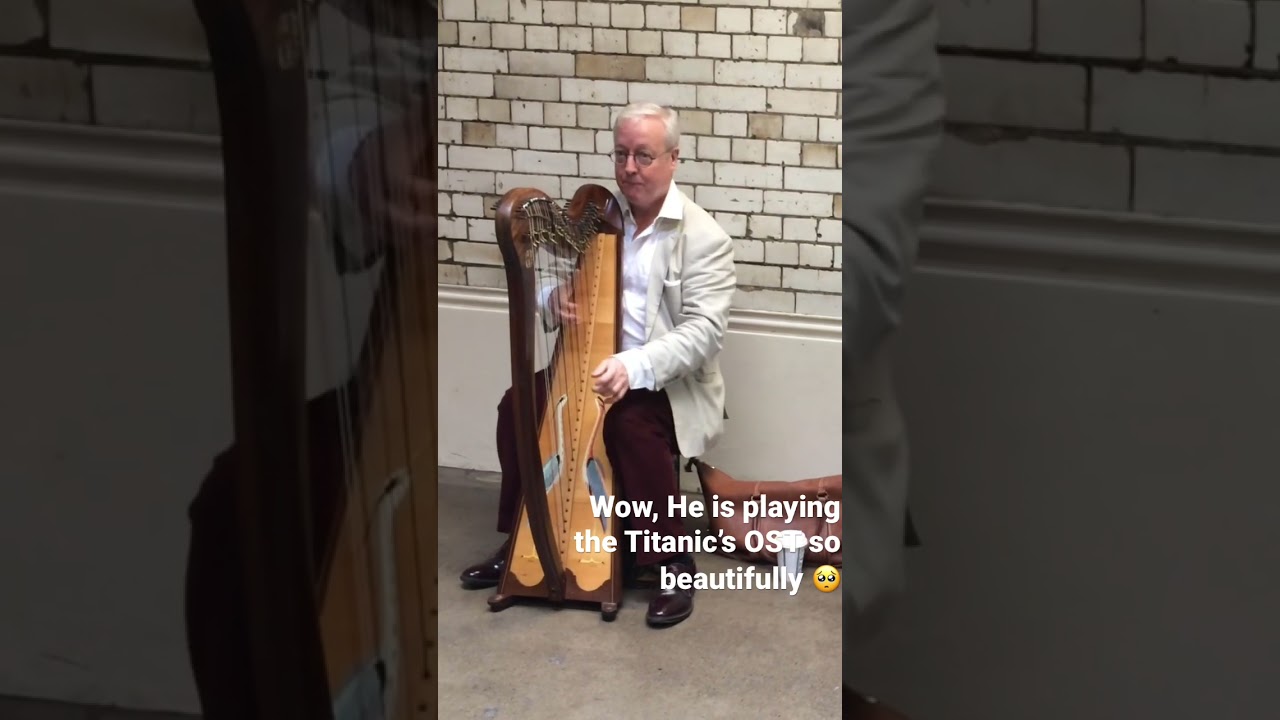 Busking in London - Harp playing (Full ver&rsquo;s link in this comment) #busking #harp #london #uk