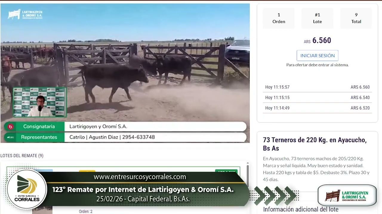 25-02-26 - 123º Remate por Internet de Lartirigoyen & Oromí S.A. - Capital Federl, Bs.As.