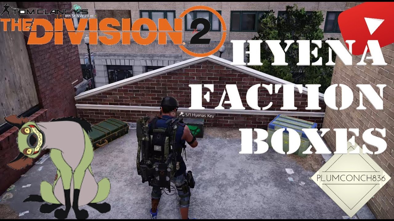 The Division 2 - HYENA KEY BOX LOCATIONS - ALL 11 OPEN WORLD FACTION KEY CACHES - CHATTERBOX!!