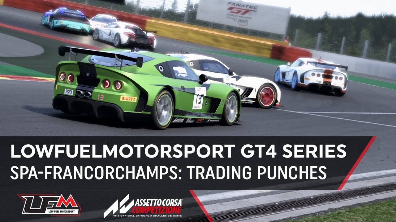 LowFuelMotorsport GT4 Series: Trading punches at Spa-Francorchamps / Assetto Corsa Competizione