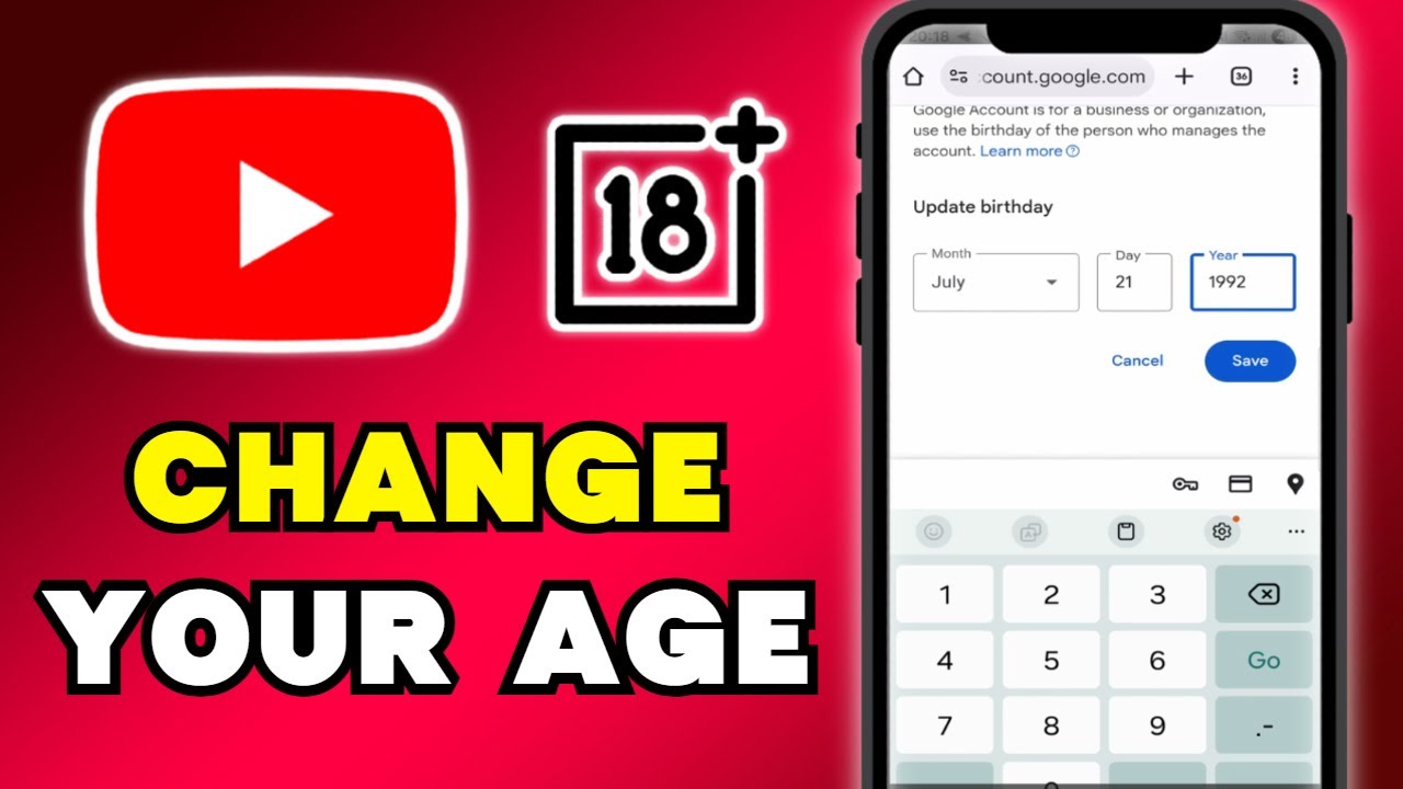 Как изменить возраст на YouTube (быстро и просто)
