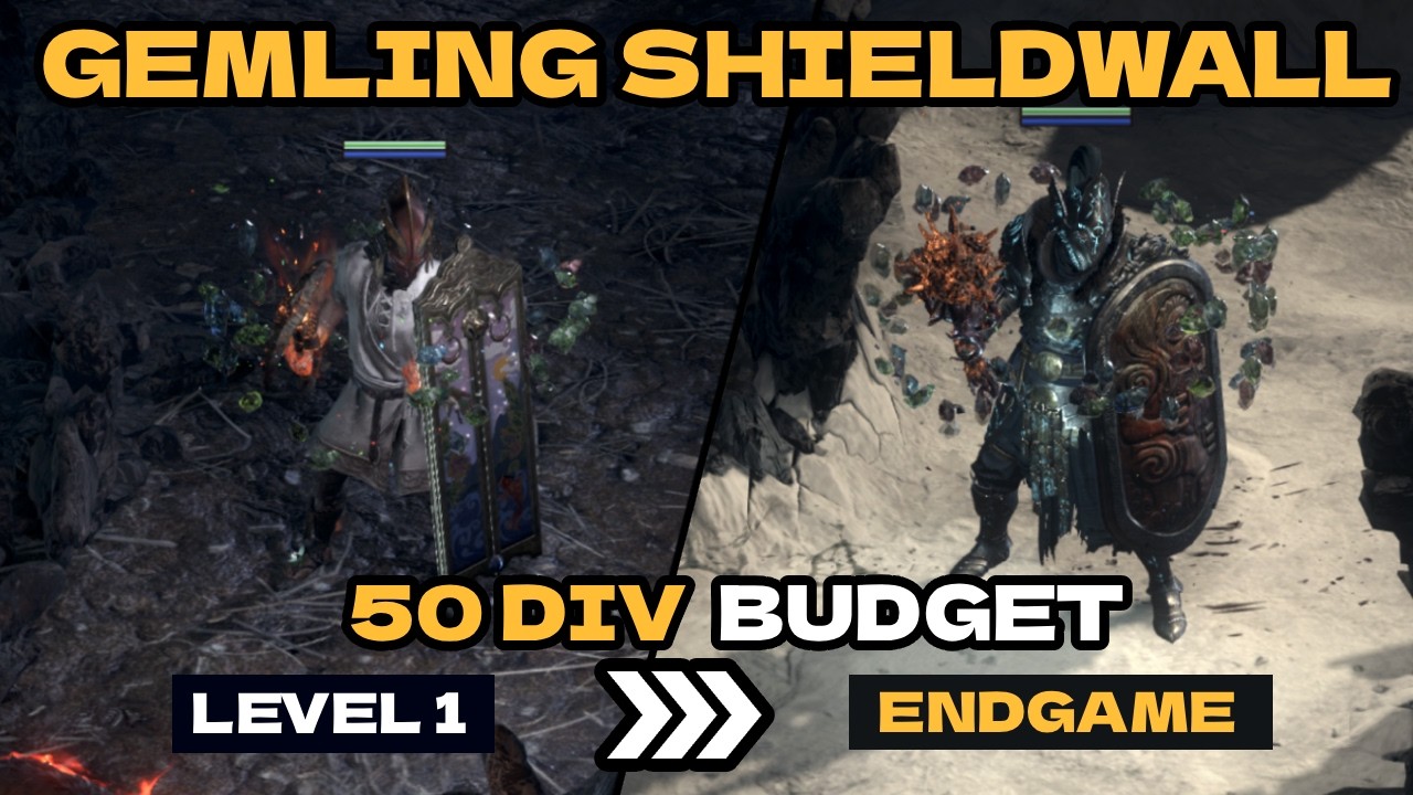 Tiny Budget, BIG Performance - Shield Wall Gemling Level 1 to Endgame Full Build Guide [POE2 0.5]