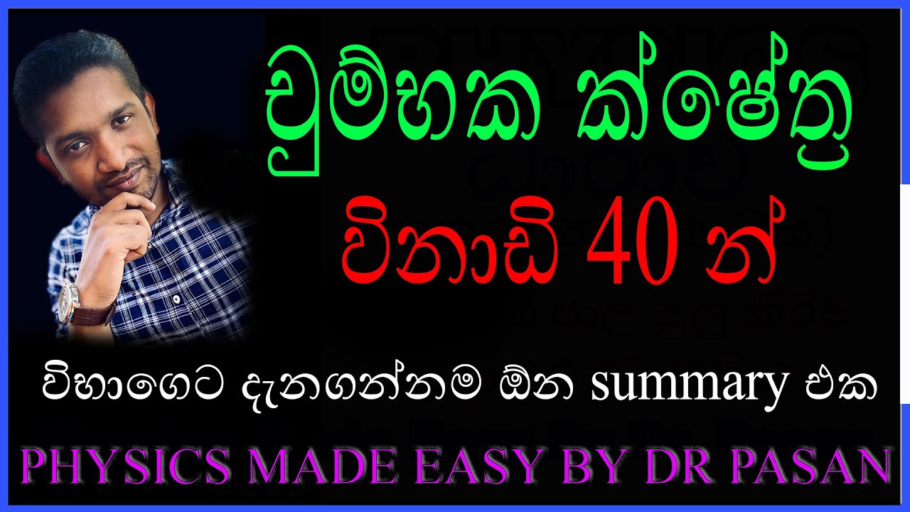 Must knows of magnetic fields - චුම්භක ක්ෂේත්‍ර දැනගත යුතුම ටික