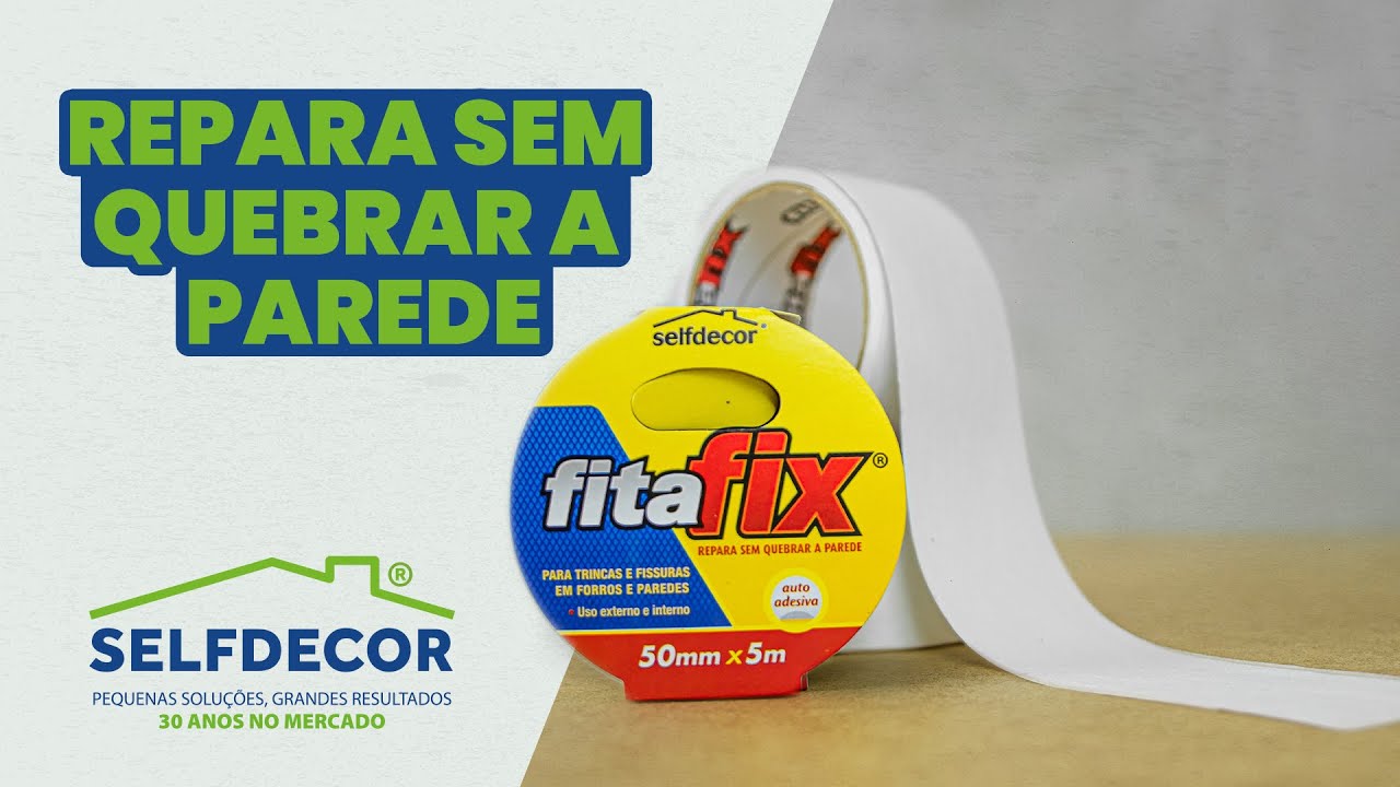 Fita Fix - Fita para reparos de fissuras e trincas em paredes e forros de gesso