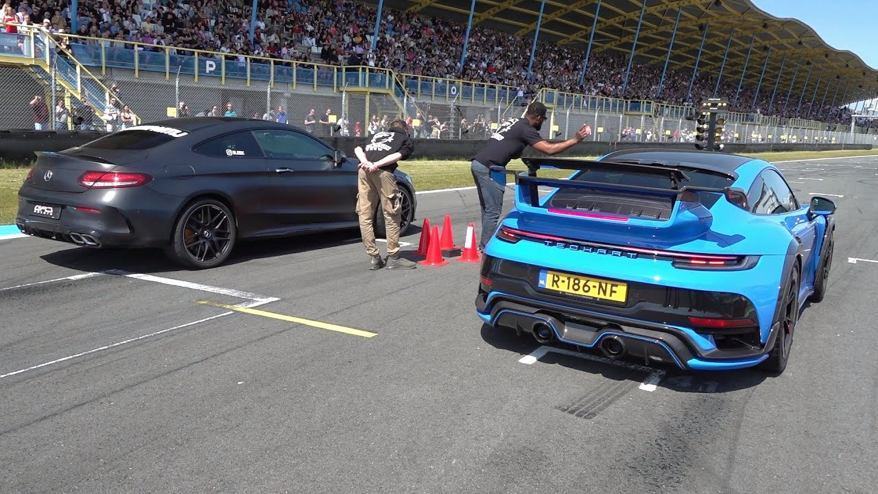 1000HP AWD Mercedes C63 AMG GAD Motors vs Techart GT Street R Porsche 992 Turbo S