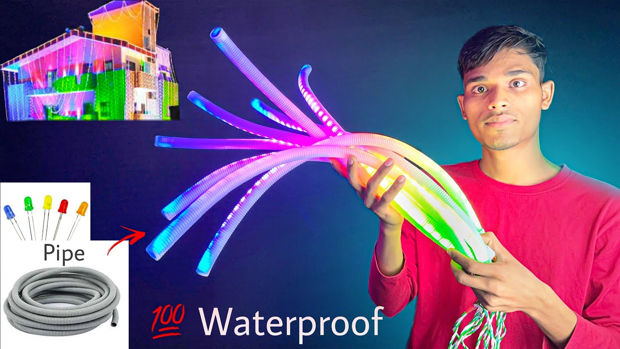 पाइप से बनाये Diwali Decoration light | How To Make RGB Diwali Light at home 2024