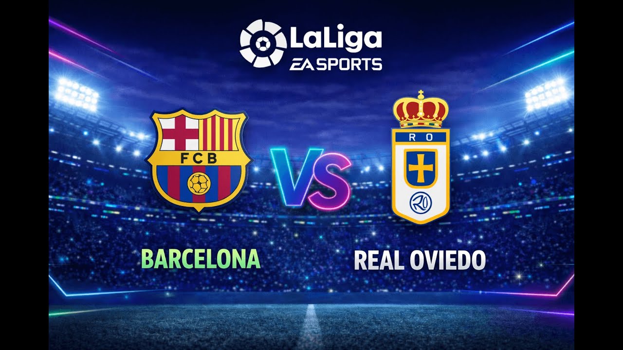 FC Barcelona vs Real Oviedo LaLiga Match day 21 Full match simulation FL26/PES21