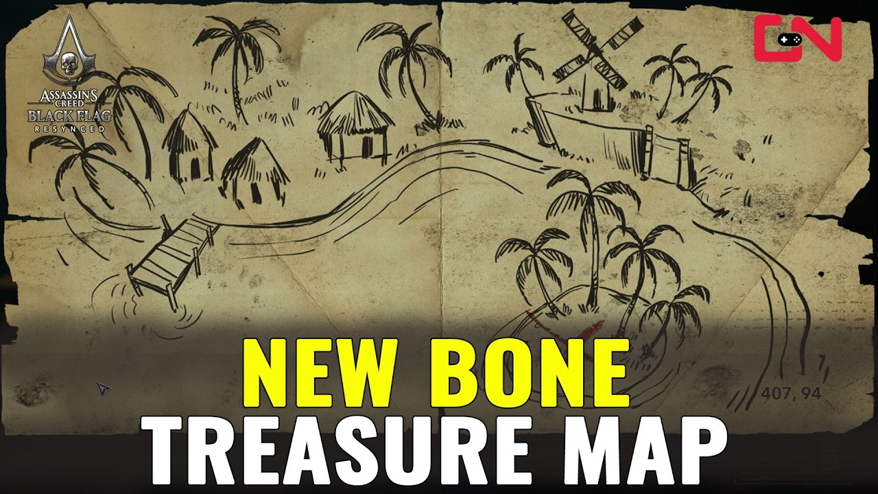 New Bone Treasure Map Assassin's Creed Black Flag Resynced