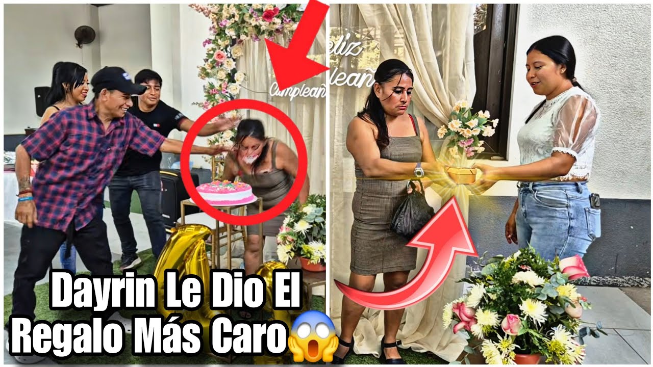 Despúes que Casi dejara los Mocos en el Pastel/a chentia los ojos le briyó al ver el regalo de dayri