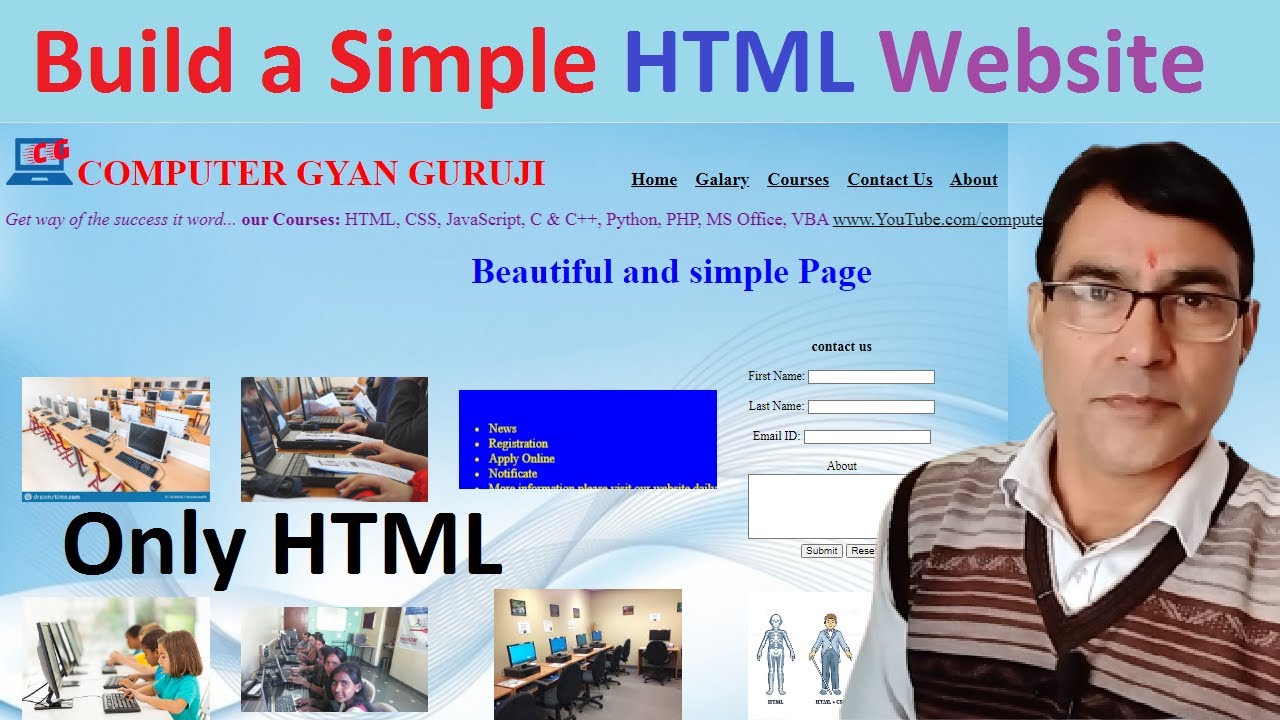 How to make a Super Simple Website with HTML only (No CSS) | Create a Simple Website using HTML
