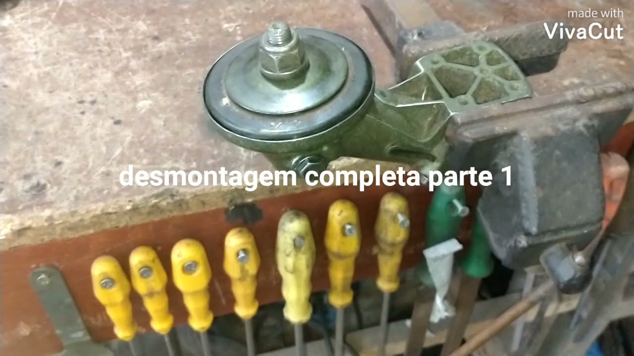 Como trocar rolamentos da ponteira (roçadeira shtil fs160 ) parte 1