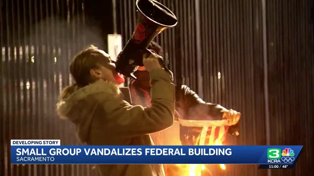 Hundreds protest in Sacramento after ICE agent kills woman in Minneapolis