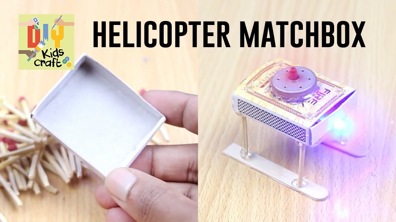 How to make helicopter toy DIY - Matchbox Helicopter For Kids | DIY Kids Craft