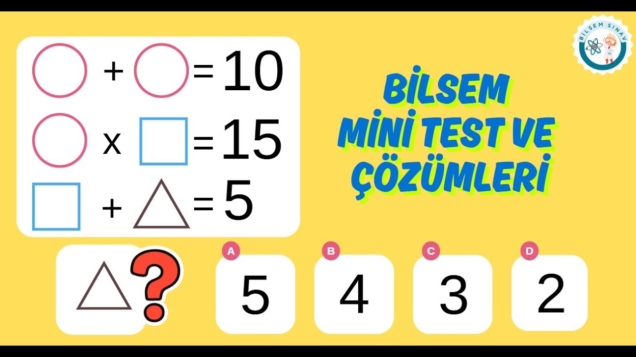 Bilsem Mini Test Soruları ve Çözümleri