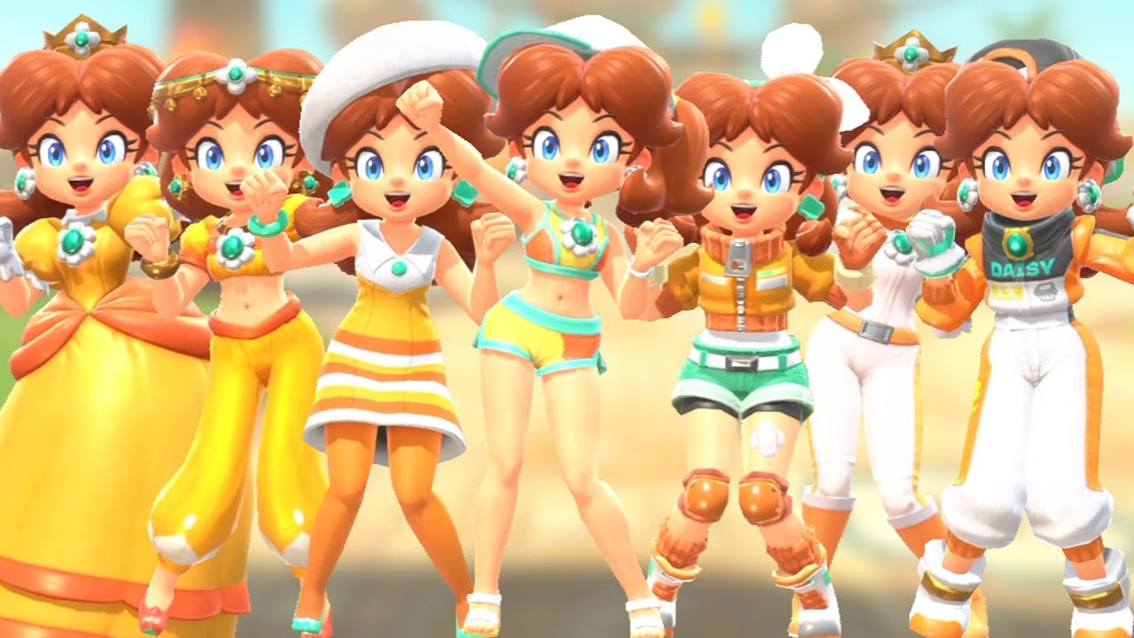Mario Kart World - All Daisy Outfits