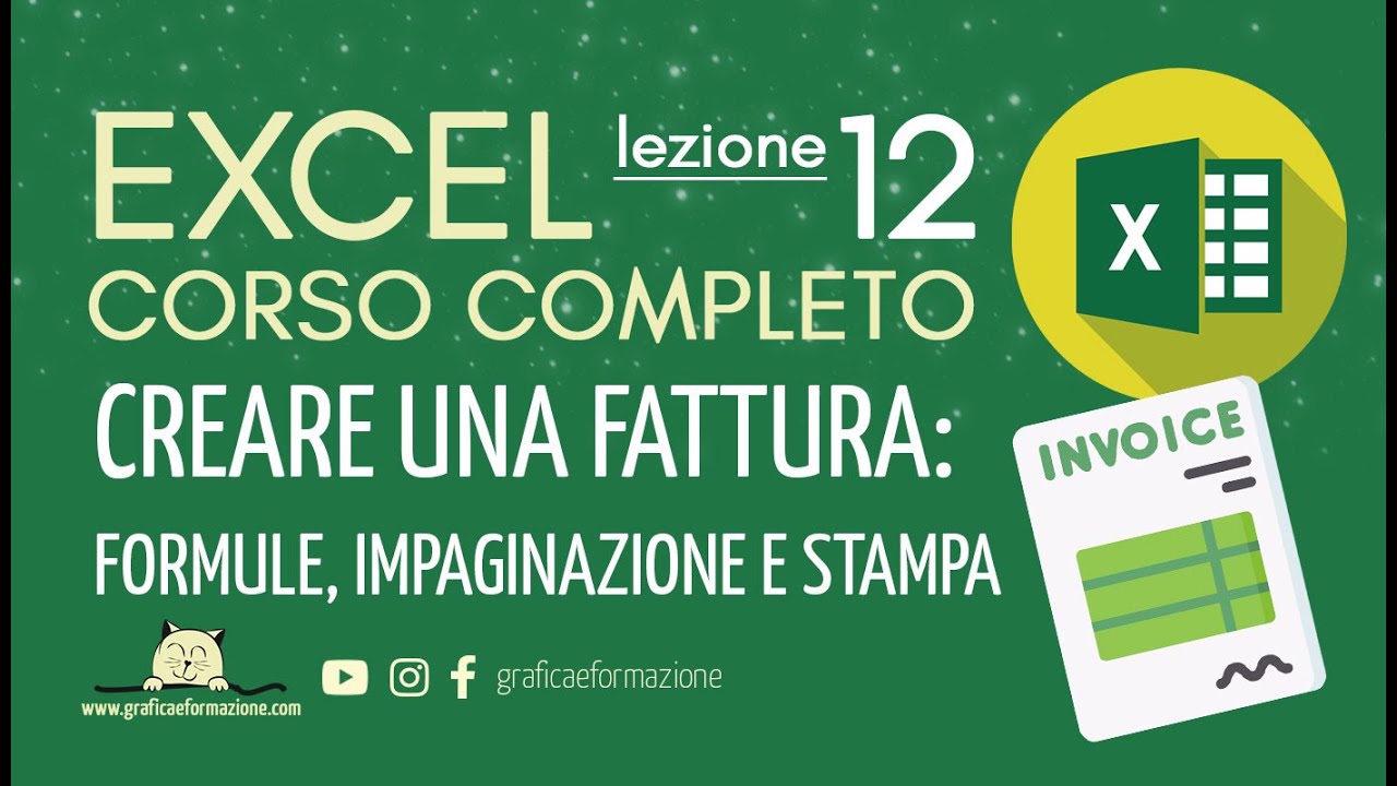 Excel | FATTURA REGIME FORFETTARIO | IMPOSTAZIONI DI STAMPA | 12