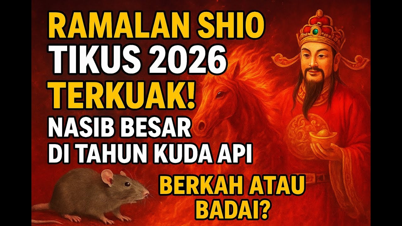 Ramalan Shio Tikus 2026 TERKUAK Nasib Besar di Tahun Kuda Api Berkah atau Badai?