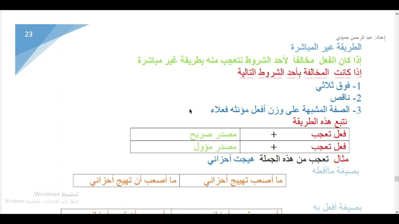 أسلوب التعجب