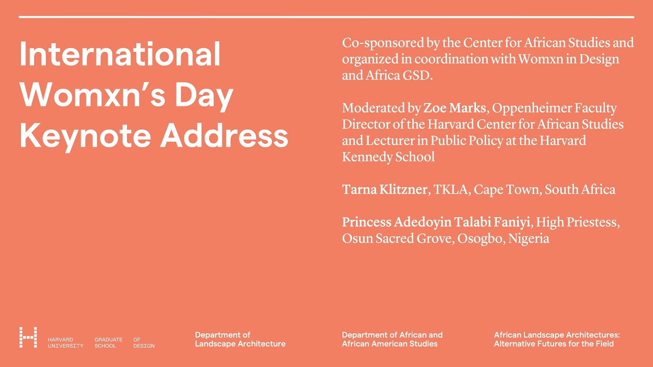 International Womxn's Day Keynote Address: Princess Adedoyin Talabi Faniyi and Tarna Klitzner