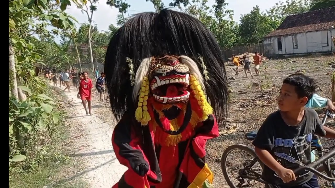 penonton buyar arak  arakan barongan singo multolo live dk ngablak
