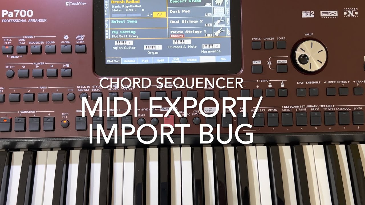 Korg PA700 Chord Sequencer bug
