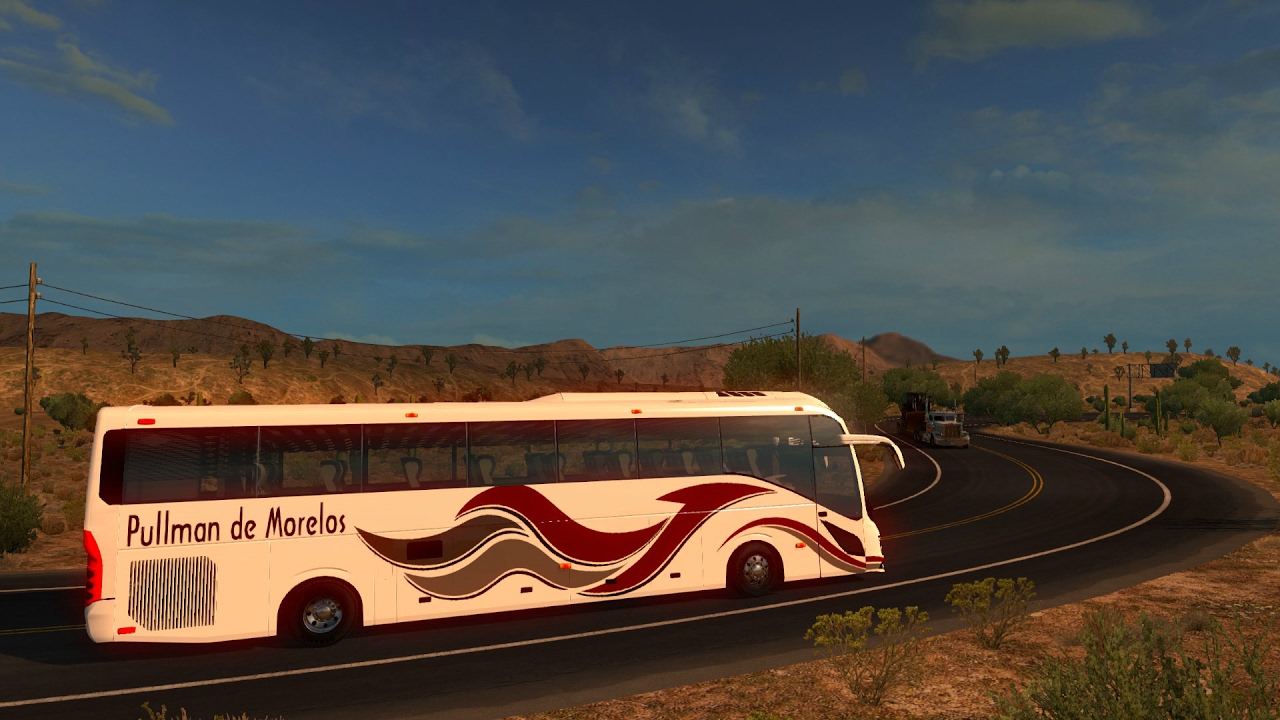 Volvo 9800 rumbo a Puerto San Carlos, Baja California Sur