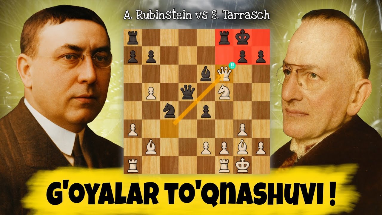 Uzoqdan o'ylangan Ferz Qurbonligi ! | Akiba Rubinstein vs Siegbert Tarrasch | Teplice-Sanov 1922