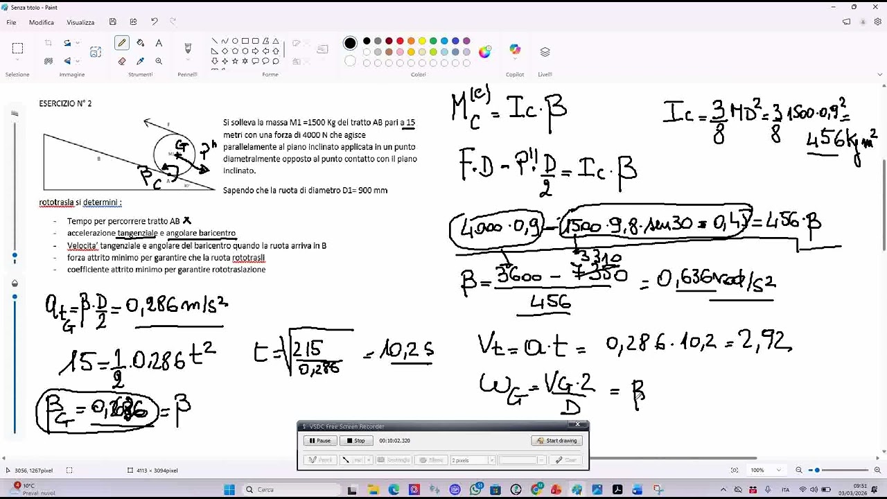 36 LEZIONE ESERCIZI DINAMICA CORPO RIGIDO