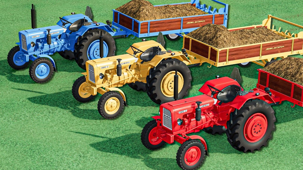 Tractor with Colors - Transporting SMALL and Mini  Ursus Tractors | Farming Simulator 22