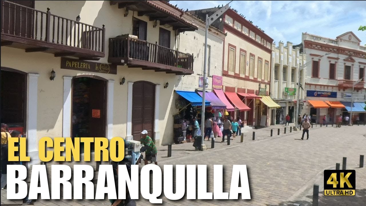 The Real Streets Of BARRANQUILLA COLOMBIA | El Centro - Walking Tour 4K