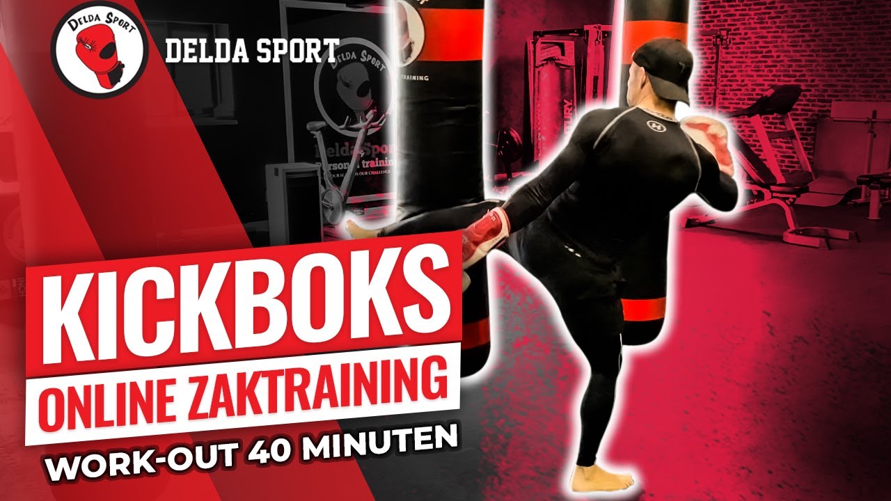 Kickboks online zaktraining work-out 40 minuten