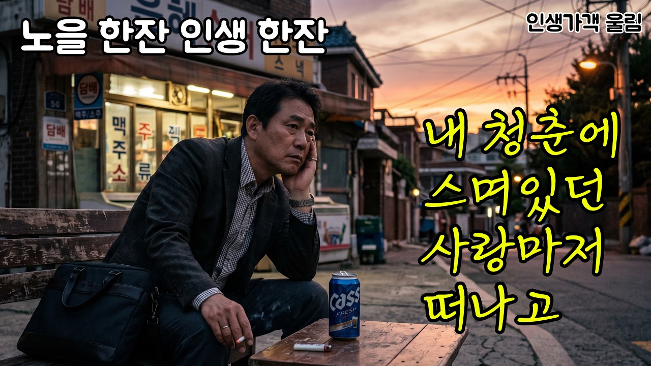 노을 한잔 인생 한잔 - 인생가객 (작사: 울림) | 중년을 달래주는 7080 감성 트로트