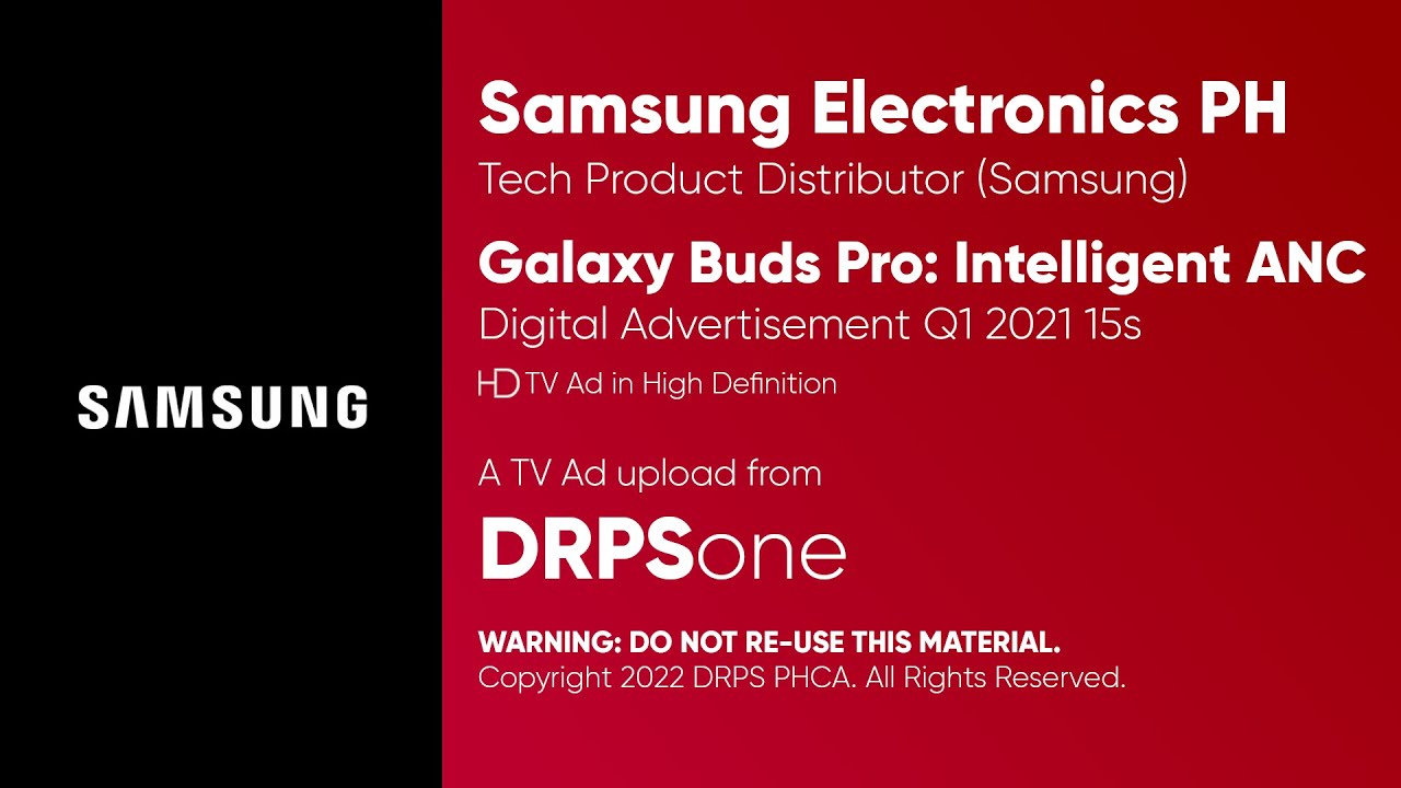 Samsung Galaxy Buds Pro Intelligent ANC Digital Ad Q1 2021 15s (Philippines)