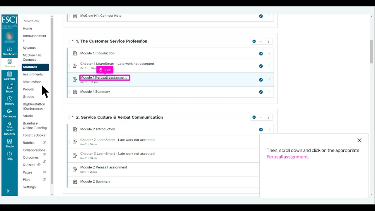 How to access Perusall from within Canvas